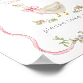 Alberne Gänse Rosa Bogen Babys sind süß Poster (Ecke)