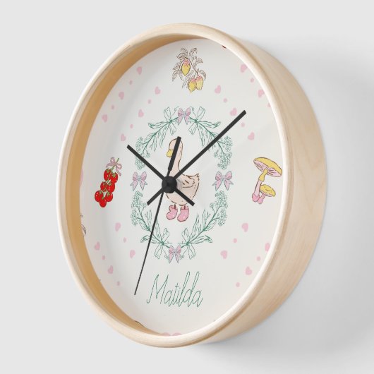 Alberne Gänse Thema Niedlich Gänse Rosa Custom Uhr (Winkel)