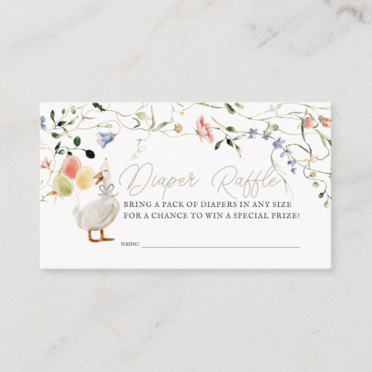 Alberne Gänse Wildblume Blumenschlauch Begleitkarte (Vorderseite)