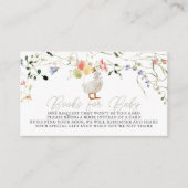Alberne Gänse-Wildblume Floral Baby Book Request Begleitkarte (Vorderseite)