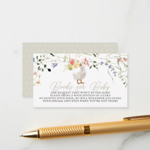 Alberne Gänse-Wildblume Floral Baby Book Request Begleitkarte