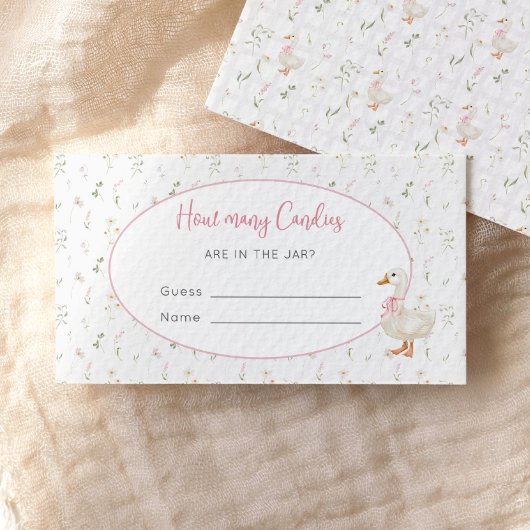 Alberne Gänse Wildblume Rosa Wie viele Bonbons Begleitkarte