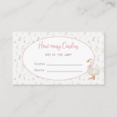 Alberne Gänse Wildblume Rosa Wie viele Bonbons Begleitkarte (Vorderseite)