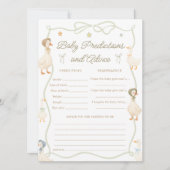 Alberne GänseBaby Shower Baby Predictions Game Car Einladung (Vorderseite)