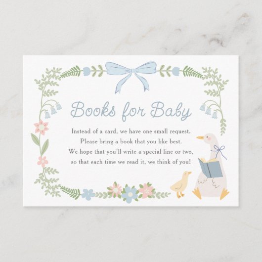 Alberne Gänseblauer Bücher für Baby Begleitkarte (Vorderseite)