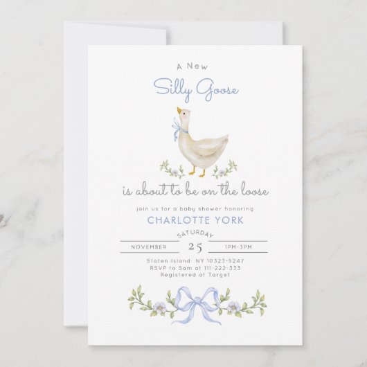 Alberne Gänseblütendusche Einladung (Vorderseite)