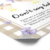 Alberne Gänsedusche - Kein Baby Poster (Ecke)