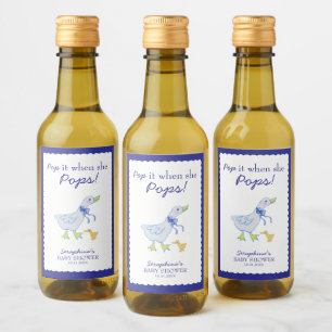 Alberne Gänsedusche Pop, wenn sie Pop Weinetikett
