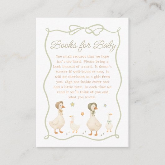 Alberne Gänseduschenbücher für Baby Begleitkarte (Vorderseite)