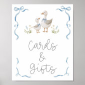 Alberne Gänseduschkarten und Geschenke Poster (Vorne)