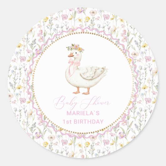 Alberne Gänsegeburt Runder Aufkleber (Vorderseite)