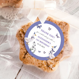 Alberne GänseGeburtstagspartei Runder Aufkleber