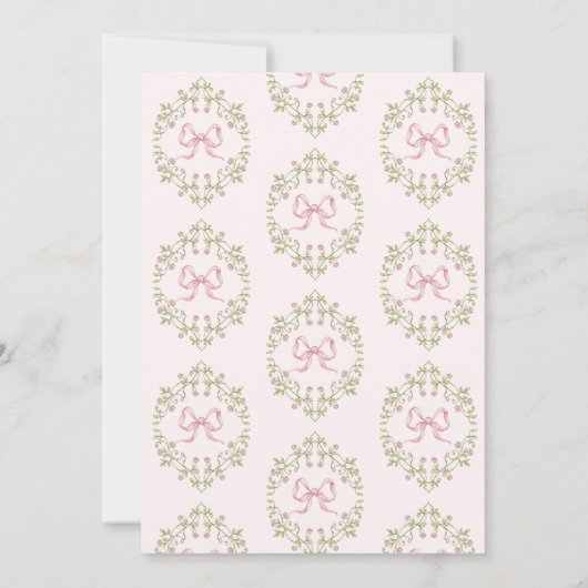 Alberne Gänsehaut Pink Bow Kinderdusche Einladung (Rückseite)