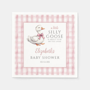 Alberne Gänsepink Gingham Baby Dusche Serviette