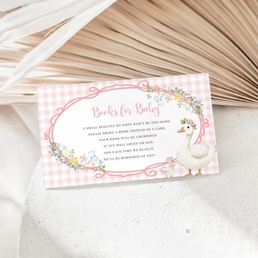 Alberne Gänserosa Gingham Girl Books for Baby Card Begleitkarte