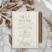 Alberne Gänsewasserfarbe Neutrale Babydusche Einladung