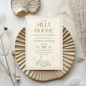 Alberne Gänsewasserfarbe Neutrale Babydusche Einladung