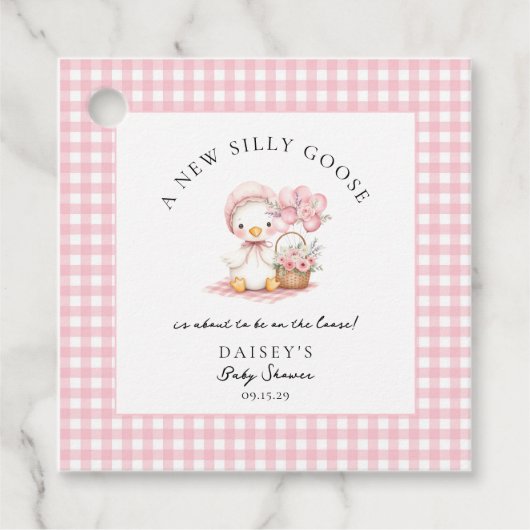 Alberne Gänsewatte Girl Dusche Geschenkanhänger (Vorderseite)