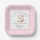 Alberne Gänsewatte Girl Dusche Pappteller (Vorderseite)