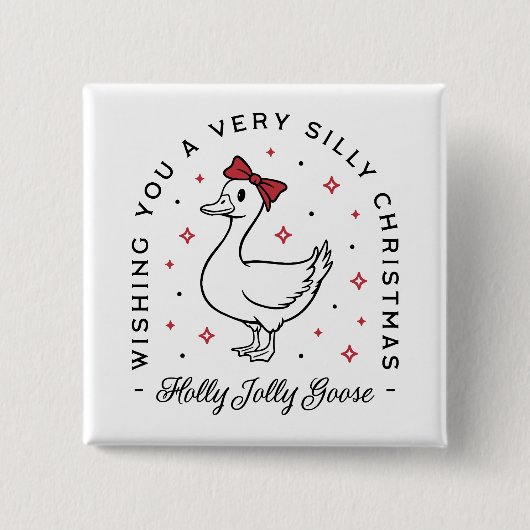 Alberne Gänseweihnachtswünsche prächtige Coquette Button (Vorderseite)