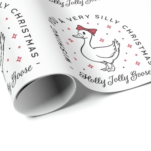 Alberne Gänseweihnachtswünsche prächtige Coquette Geschenkpapier (Rolleneckpunkt)