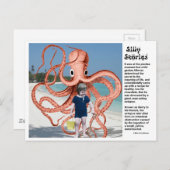Alberne Geschichten: Der Mensch fressender Oktopus Postkarte (Vorne/Hinten)