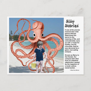 Alberne Geschichten: Der Mensch fressender Oktopus Postkarte