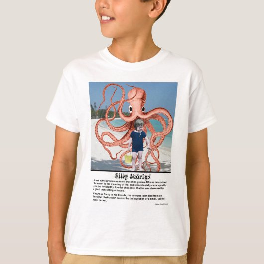 Alberne Geschichten: menschlich fressender Octopus T-Shirt (Vorderseite)