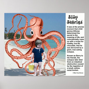 Alberne Geschichten: menschlich fressender Oktopus Poster