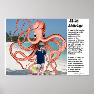 Alberne Geschichten: menschlich fressender Oktopus Poster