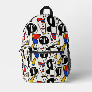 Alberne Gesichter Bedruckter Rucksack