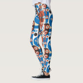 Alberne Gesichter Inspiriert von Picasso Retro Mod Leggings (Links)
