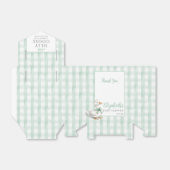 Alberne Gingham geschlechtsneutrale Babyparty Geschenkschachtel (Ungefaltet)