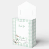 Alberne Gingham geschlechtsneutrale Babyparty Geschenkschachtel (Geöffnet)