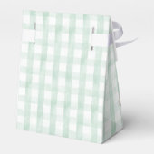 Alberne Gingham geschlechtsneutrale Babyparty Geschenkschachtel (Rückseite)