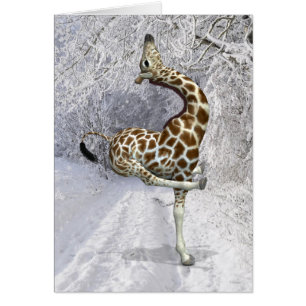 Alberne Giraffe im Winter