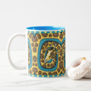 ALBERNE GIRAFFE LANGE HALS UND FLECKEN, LUSTIGE VO ZWEIFARBIGE TASSE
