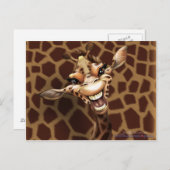 Alberne Giraffe Postkarte (Vorne/Hinten)