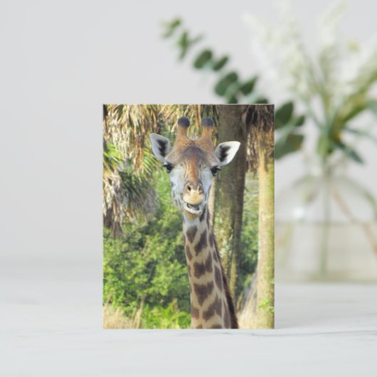 Alberne Giraffe Postkarte (Stehend Vorderseite)
