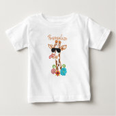 Alberne Giraffe Sonnenbrille Funny Face Sarcastic Baby T-shirt (Vorderseite)