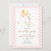 Alberne Gogham Gingham Birthday Party Einladung (Vorderseite)