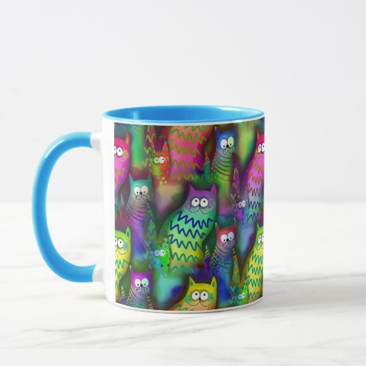 Alberne grafische Kunstkatzen Farbiger Geschenkcof Tasse (Links)