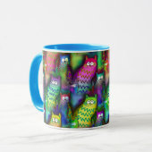 Alberne grafische Kunstkatzen Farbiger Geschenkcof Tasse (Vorderseite Links)
