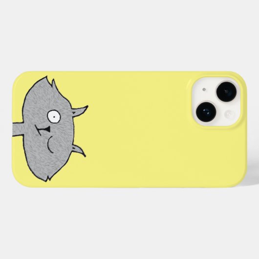 Alberne graue Katze Case-Mate iPhone Hülle (Rückseite (Horizontal))