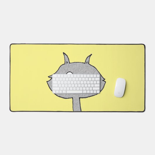 Alberne graue Katze Schreibtischunterlage (Tastatur & Maus)