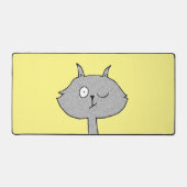 Alberne graue Katze Schreibtischunterlage (Vorderseite)