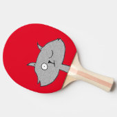 Alberne graue Katze Tischtennis Schläger (Seitenansicht)