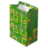 Alberne grüne Geschenktasche Mittlere Geschenktüte (Vorderseite Schrägansicht)
