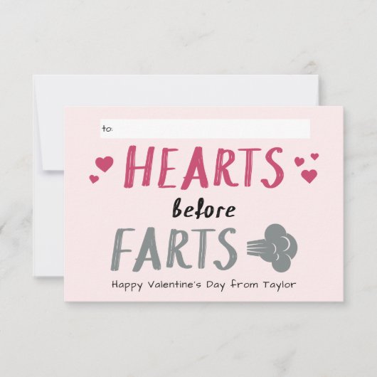 Alberne Herzen vor Furzen Klassenzimmer Valentine (Vorderseite)
