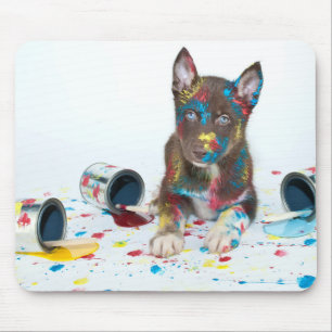 Alberne Husky-Welpe got in Paint-Ester Mousepad
